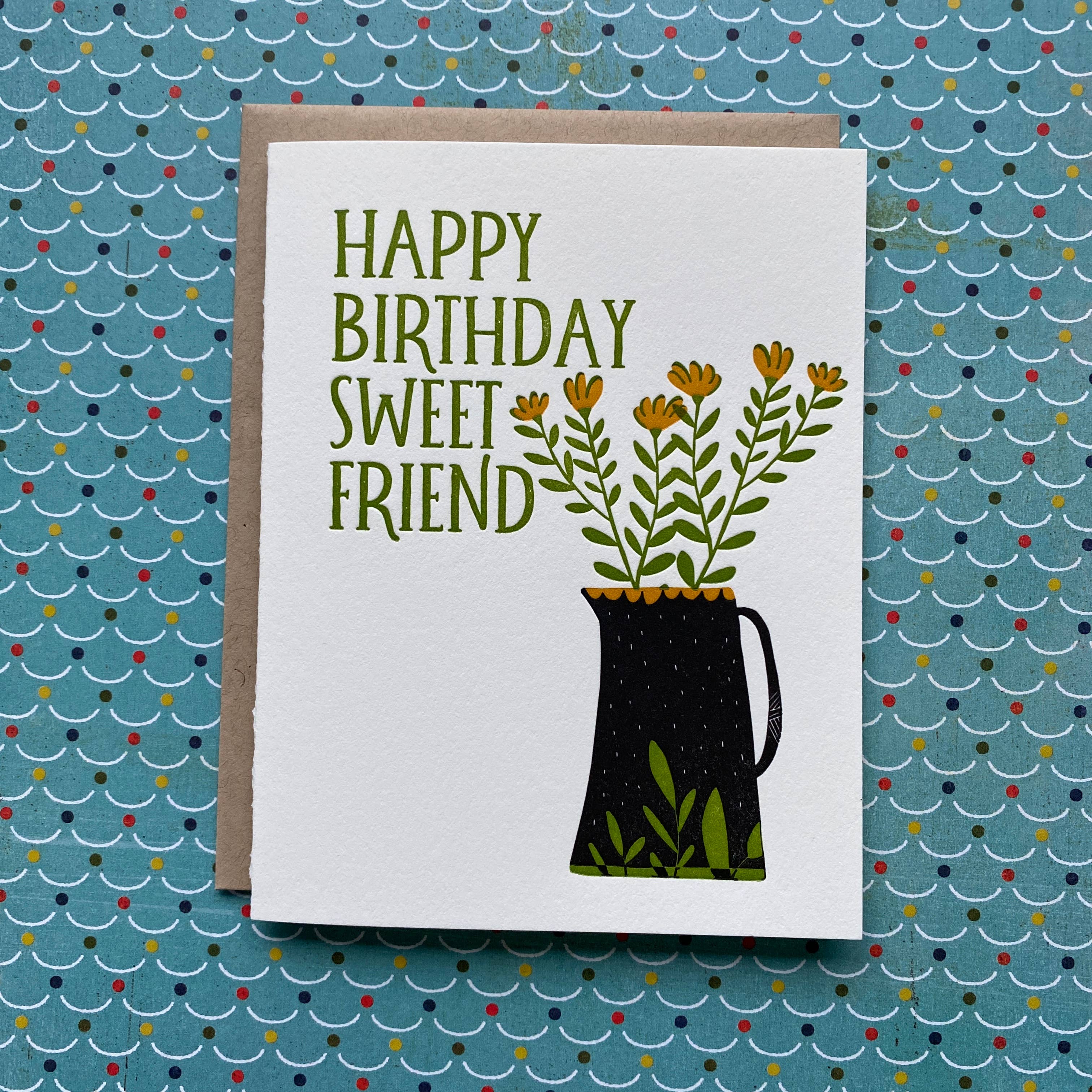 Happy Birthday Sweet Friend Blank Card