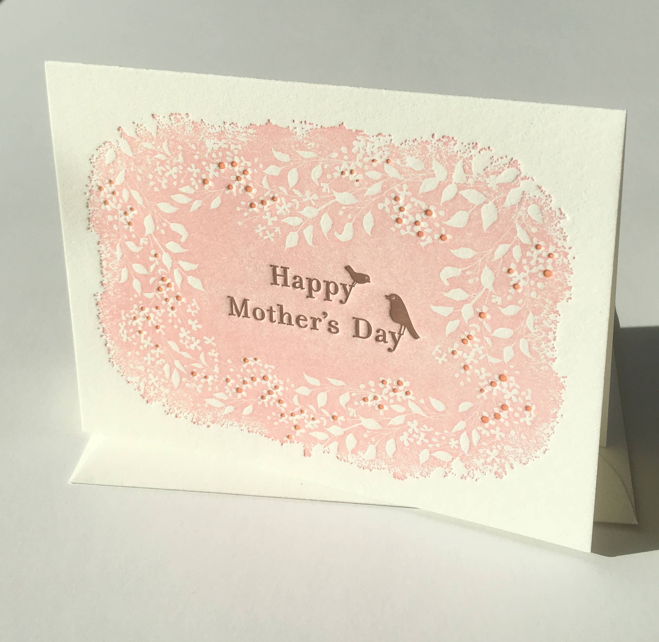 White Flowers Mother's Day Blank Card