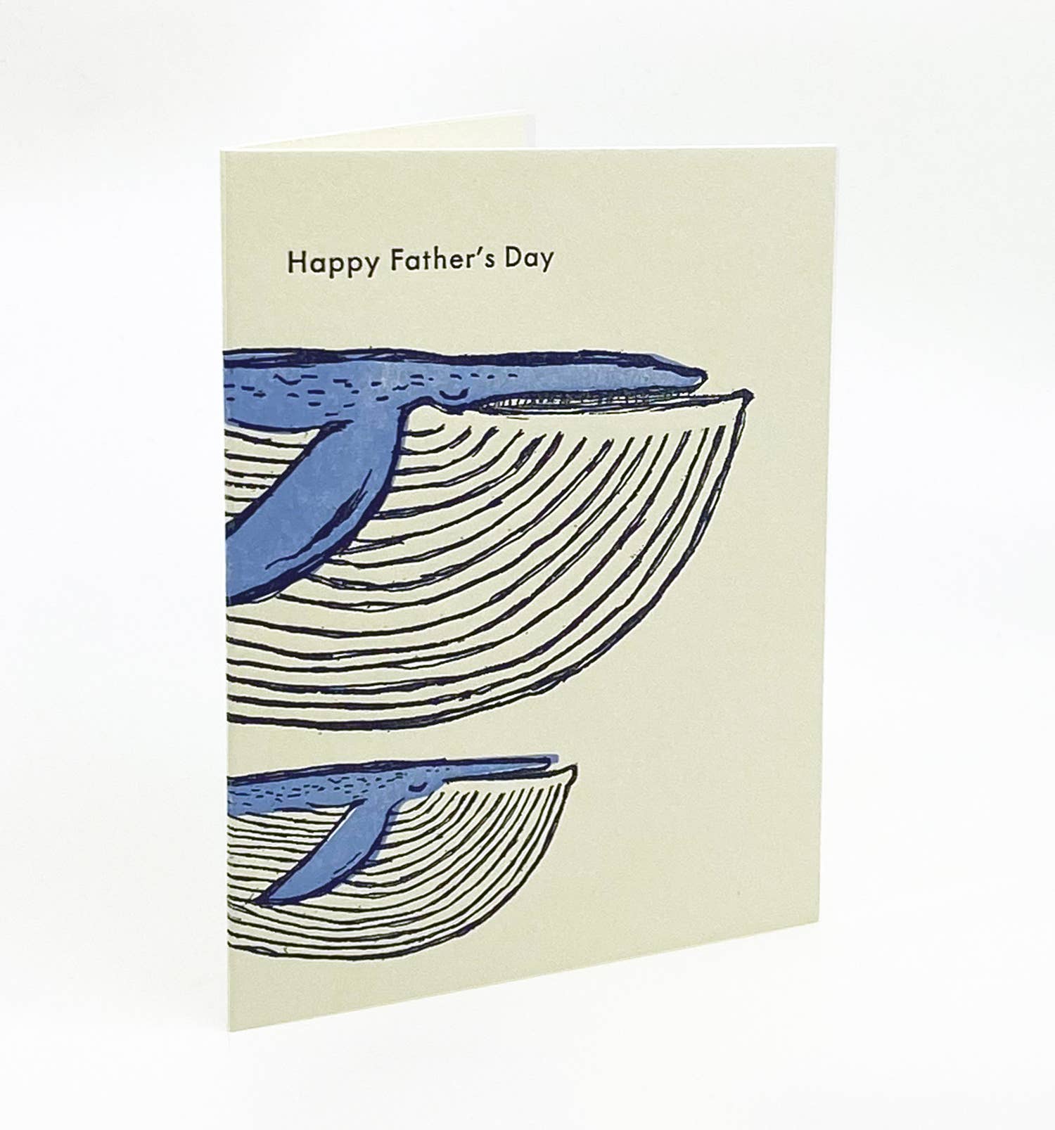 Blue Whales Father's Day Blank Card