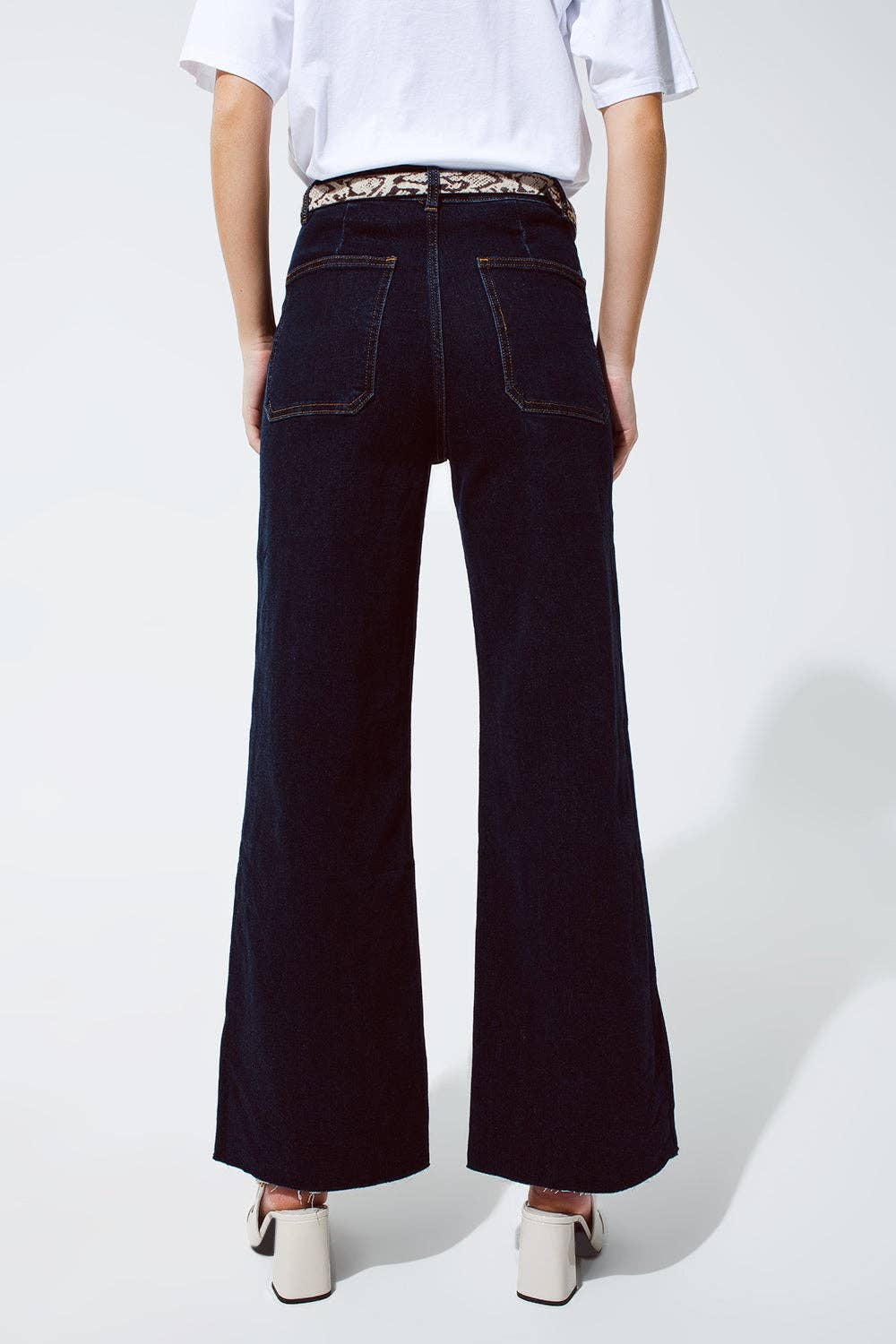 Stella Straight Jeans With Pocket Detail In Dark Wash