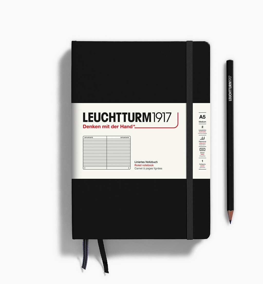 Leuchtturm1917 120g Notebook, Medium, Hardcover, Ruled