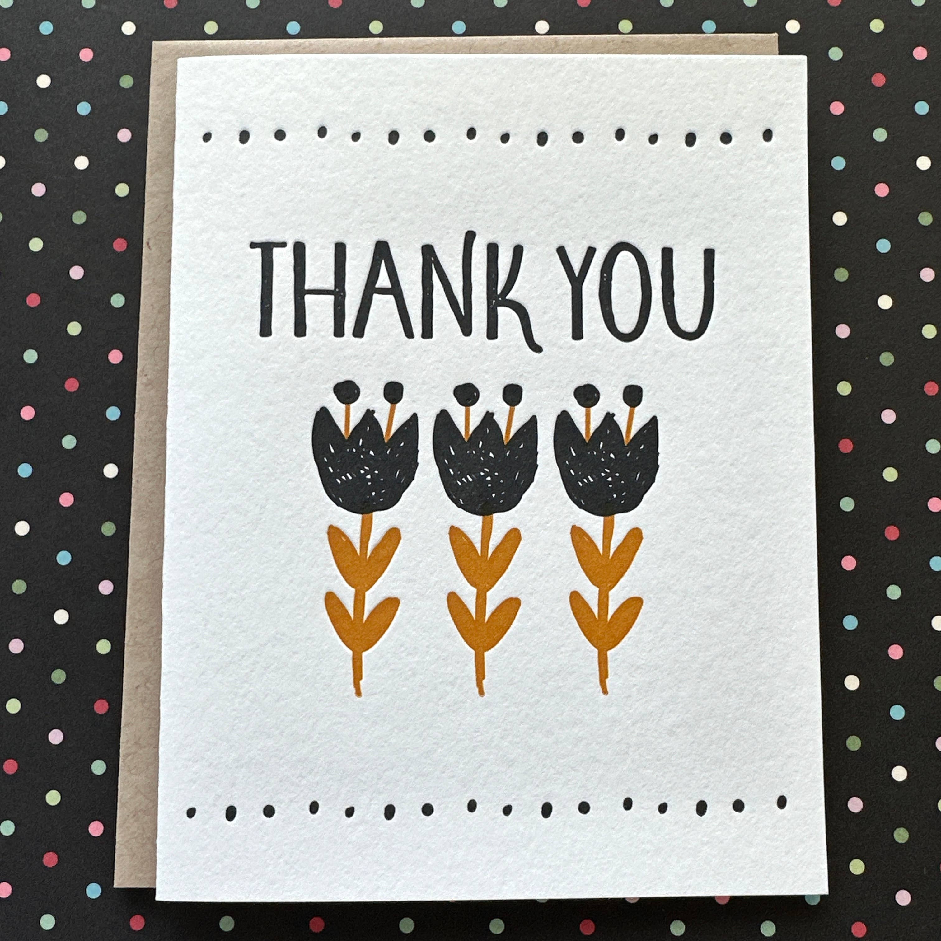 Thank You Tulips Blank Card