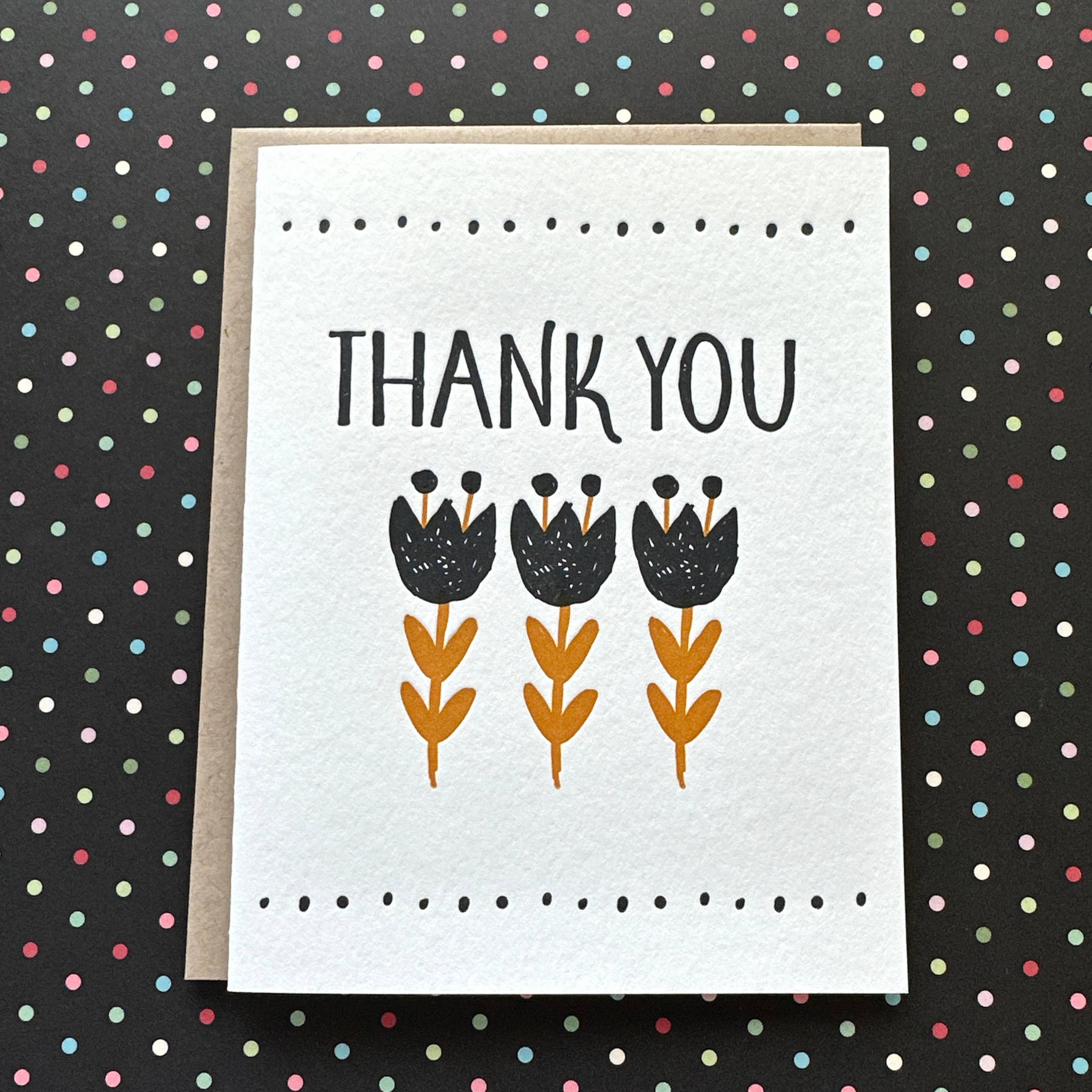 Thank You Tulips Blank Card