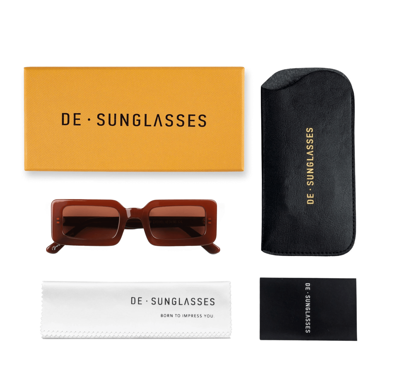 Taf Caramel Square Sunglasses
