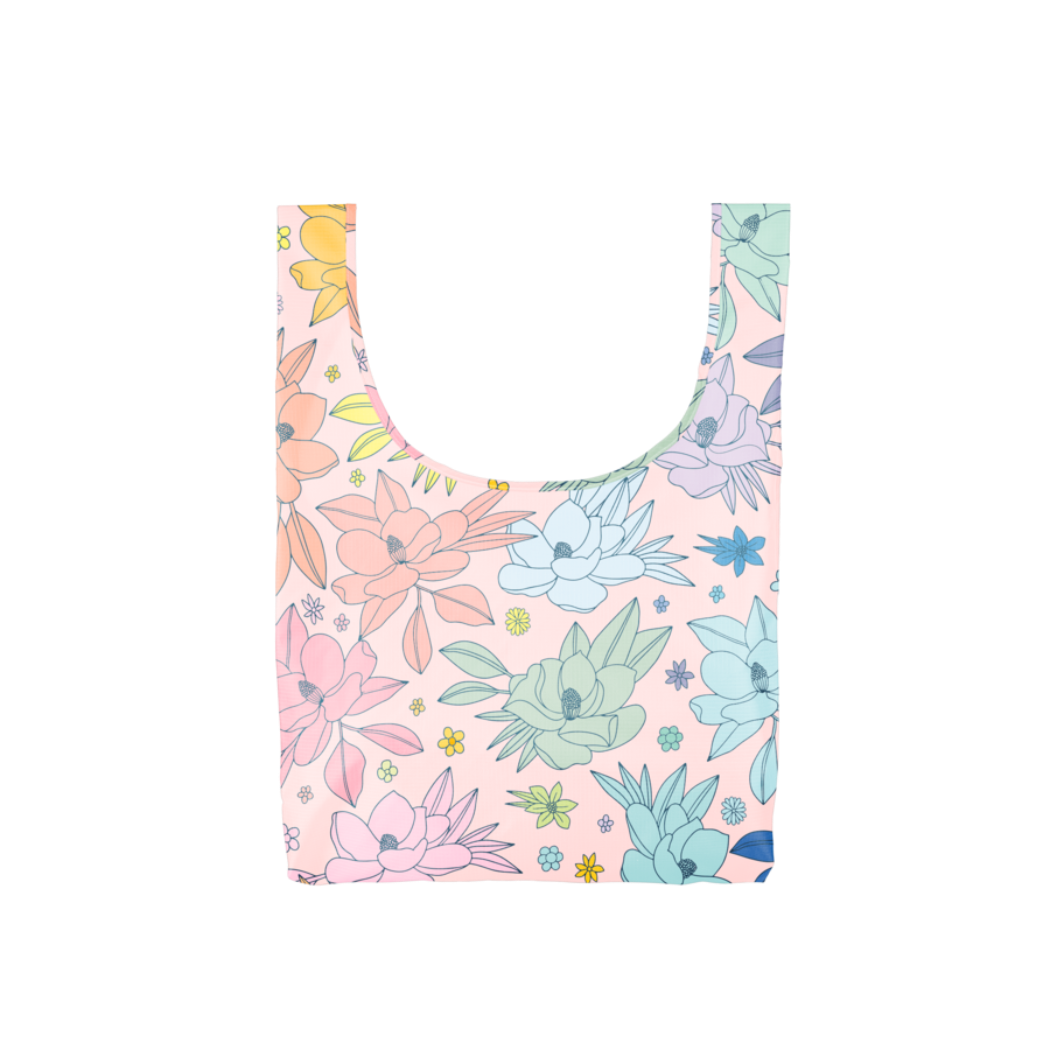 Floral recyclable tote 