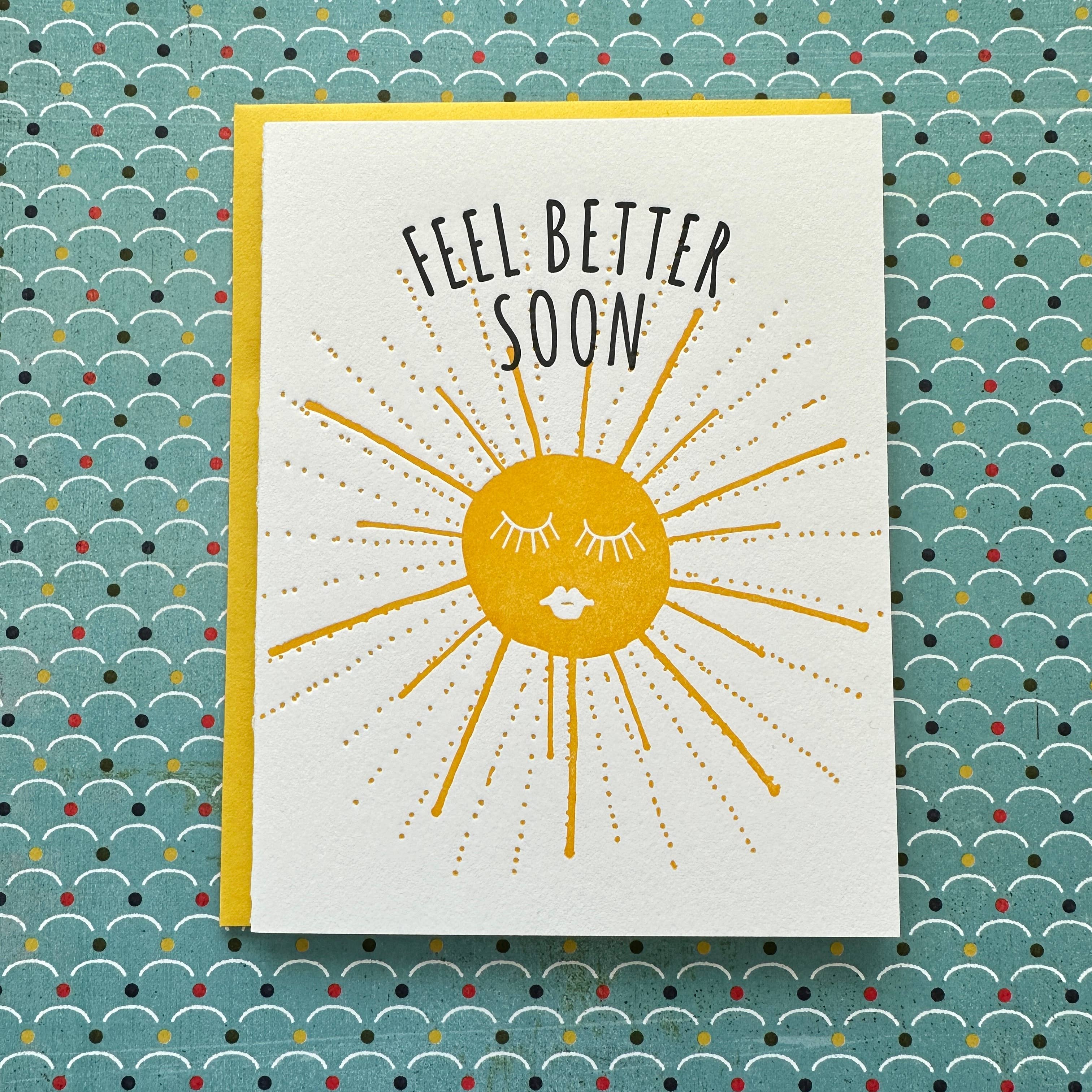 Feel Better Soon Sunshine Blank Card